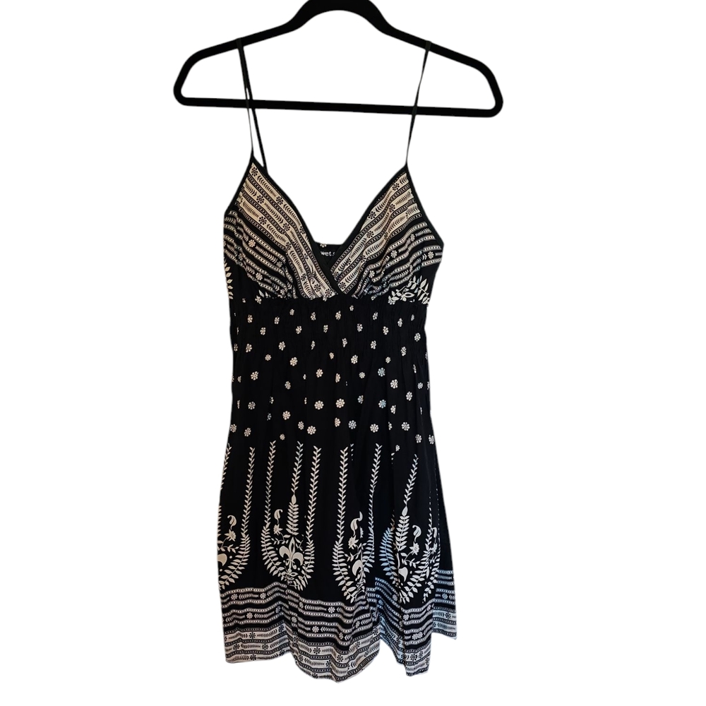 Black and White Spaghetti Strap Dress